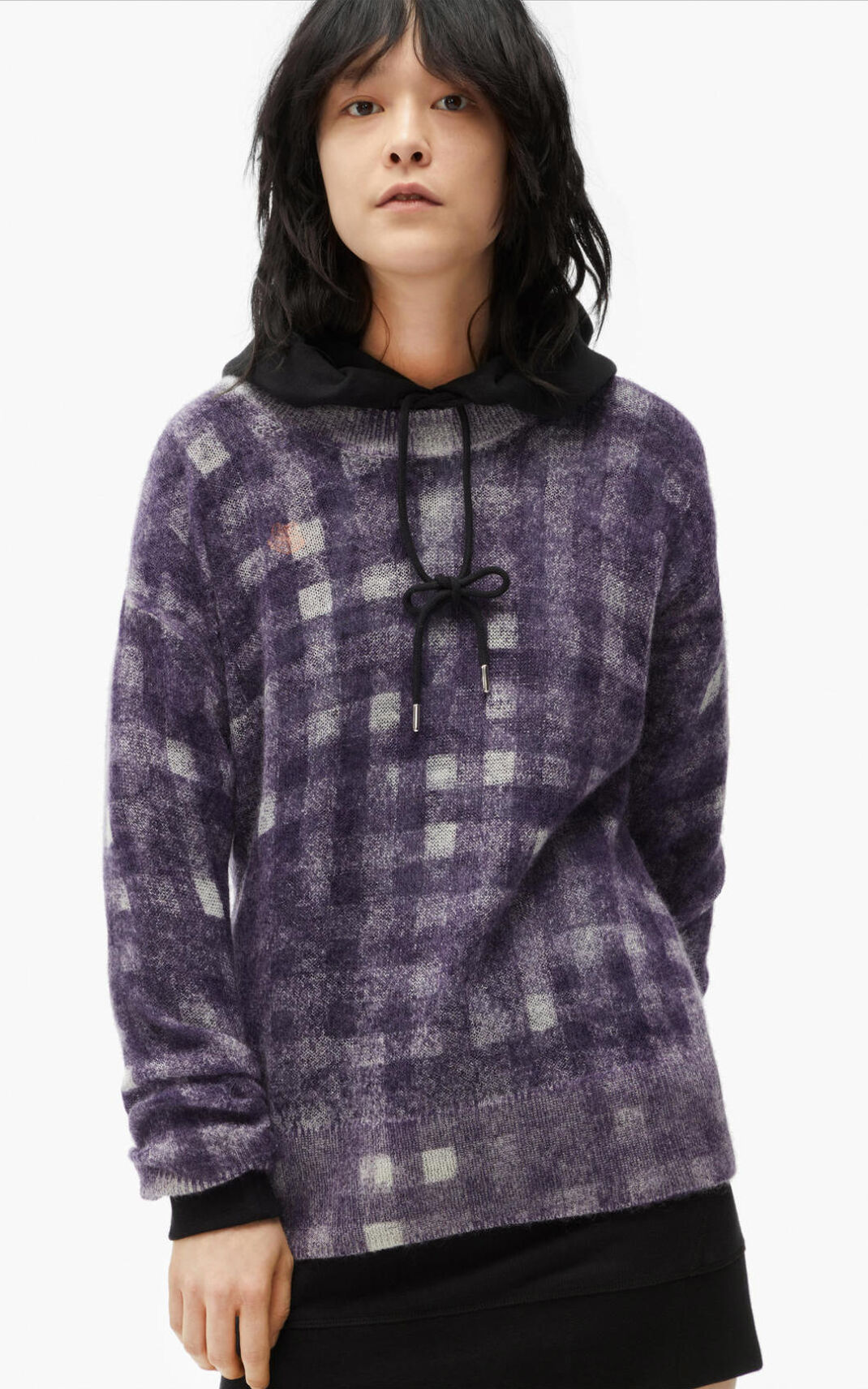 Kenzo Ghost check Jumper Purple For Womens 4206SQODW